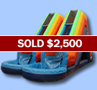 Rainbow dual aqua-rush slide/pool